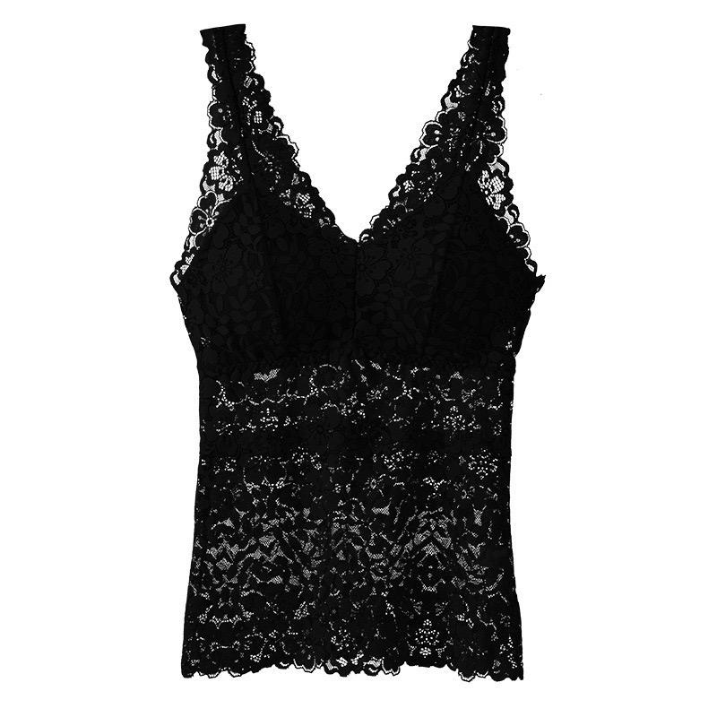 Áo dây dáng dài phối hoa ren không gọng CÓ ĐỆM MÚT mềm mãi dễ mix BIGSIZE