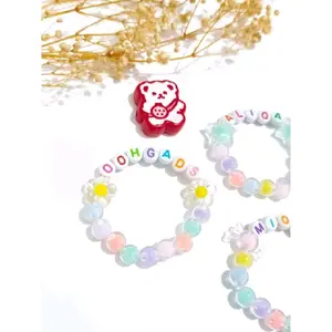 Gelang Anak Gelang Costum Nama / Gelang Nama Mute Manik Buket Akrilik / Gelang Manik Manik Fashion Anak Aksesoris Anak