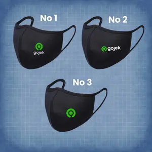 3 pcs masker kain kuping OJOL Gojek Pria Wanita Cowok Cewek