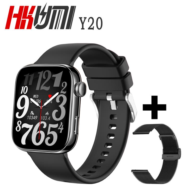 Đồng Hồ Thông Minh Y20 Mới, 1.85AMOLED, Đo nhịp tim, Thời Trang, Thể Thao và Theo Dõi Sức Khỏe, Chống Thấm Nước, Bluetooth, Thích Hợp Để Bơi Lội, Với Vòng Đeo Tay GPS, Đồng Hồ Thông Minh