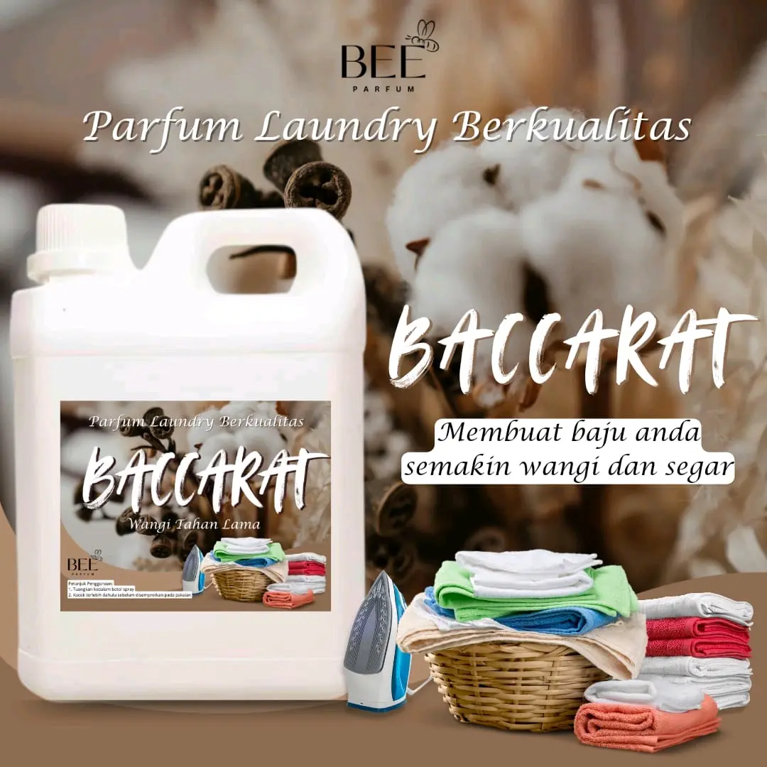 BEE PARFUM LAUNDRY aroma BACCARAT 1 Liter Terlaris Wangi Tahan Lama / Pewangi Pengharum Pakaian Laundry Berkualitas Bisa COD