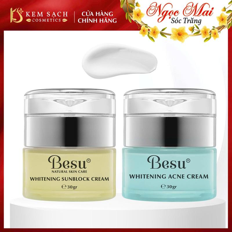  KEM MỤN DƯỠNG TRẮNG GIÚP DA ĐIỀU MÀU BESU 