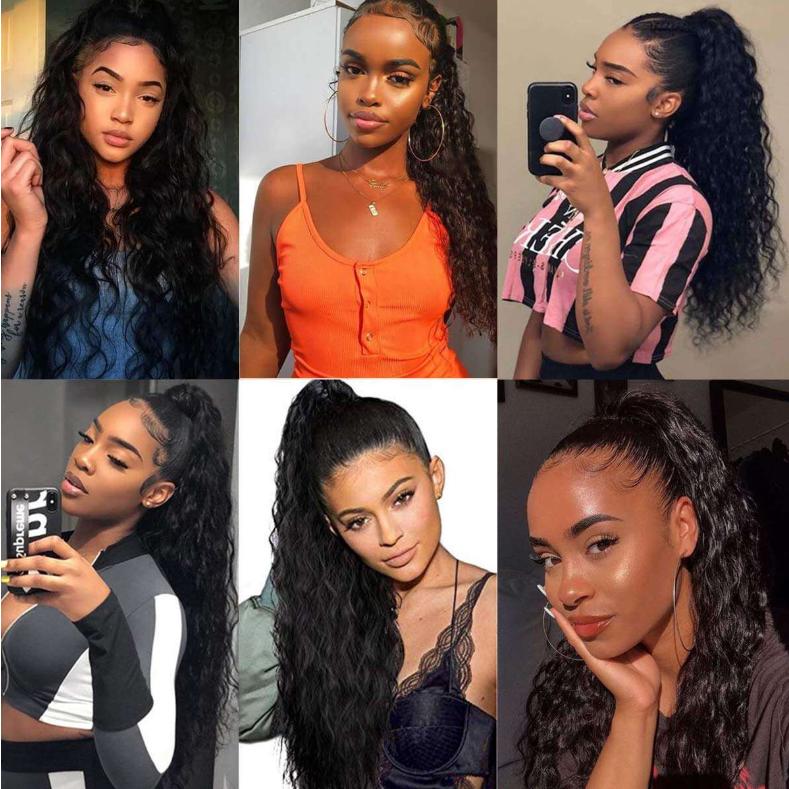 1 pack tiger clip, grab clip, ponytail, water ripple, corn perm, small curly hair, medium long curly hair, 55cm synthetic makeup wig, ponytail 9