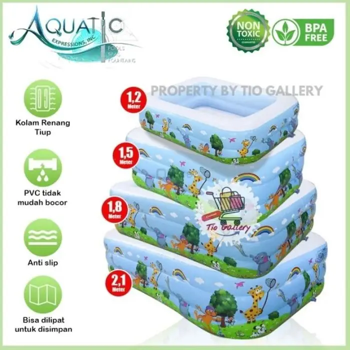 Kolam Renang Anak dan Bayi Jumbo Aquatic ukuran 1.2 Meter - Paket Kolam ...