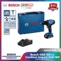 Gambar Bosch GSB 183-LI Cordless Impact Drill 18V Mesin Bor Impact 13mm Set 1 Baterai 18V 2.0Ah + Charger + Koper GSB 183 dari Bosch Tools Authorized DNY Kota Surabaya 1 Tokopedia