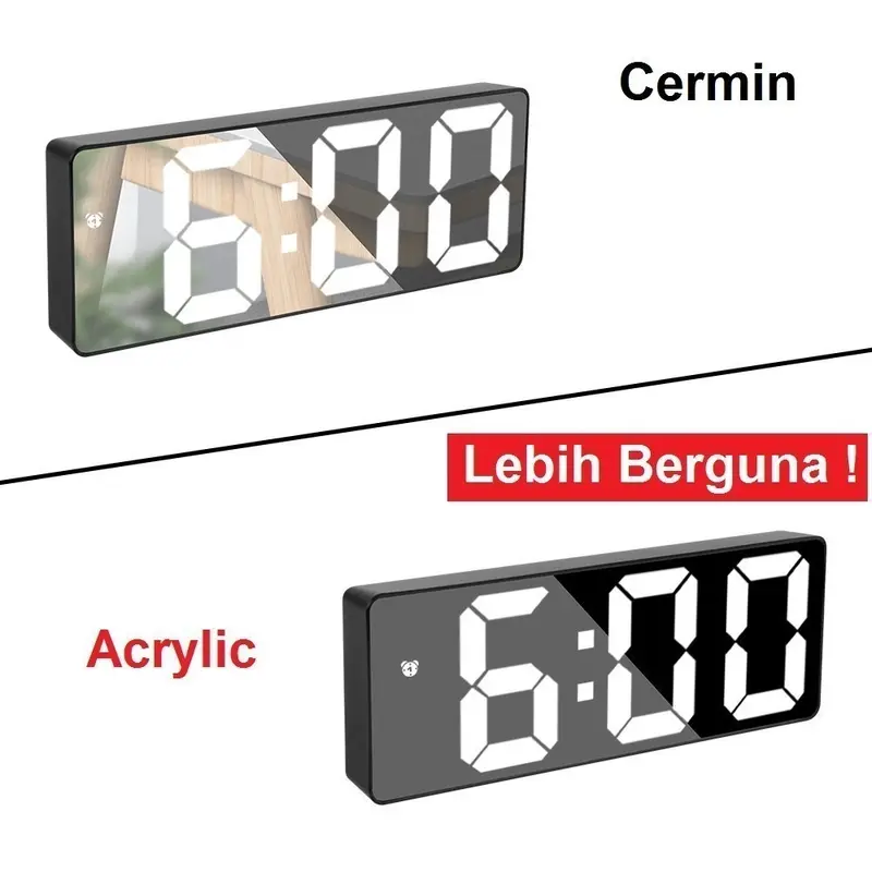 Jam Alarm Dinding Meja Digital Clock LED New Model 2024 3