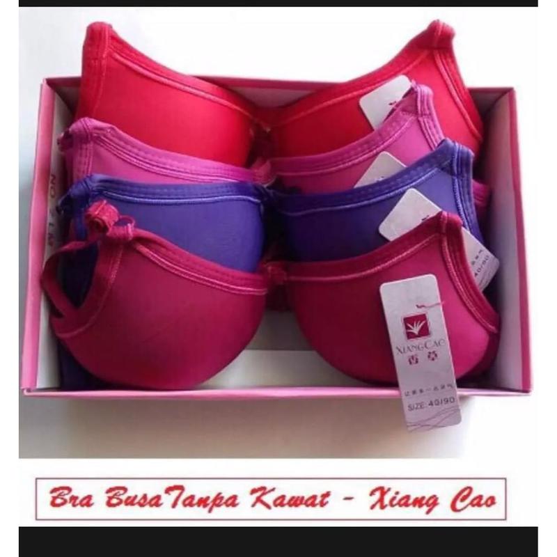 Bra BH Wanita Busa Polos Tanpa Kawat / Pengait 2 / MURAH TERLARIS / Size 34-36-38-40 / Real Picture 0