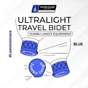 Sumbu Langit Ultralight Travel Bidet Blue - Alat Pembersih Genital Portable Berat 7 Gram Warna Biru Cocok untuk Pendaki dan Traveler Botol