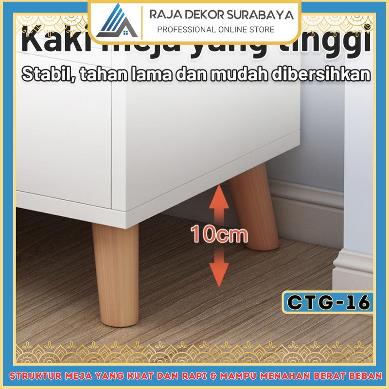 Product Introduction of RajaDekor - Bedside Table Meja Nakas Kayu Meja Penyimpanan Sisi Ranjang Tempat Tidur Tempat Penyimpanan Sisi Kasur Furniture Lemari Sisi Ranjang Bisa Cod Seluruh Indonesia 9