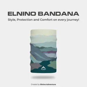 Elnino Multipurpose Headwear Masker Bandana UPF 50+ Anti UV Outdoor Neckwear - Mountain Horizon