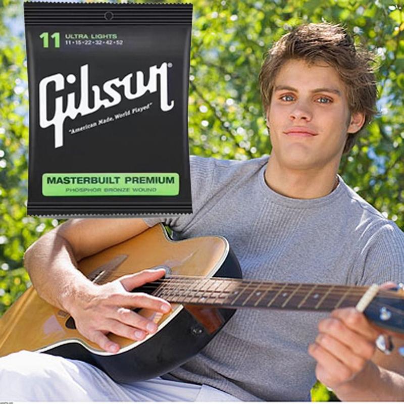 Product Introduction of Gibson สายกีตาร์ไฟฟ้า 1 ชุด 6 สาย เล่นสไตล์ SAg Series สายกีตาร์ไฟฟ้าสีบรอนซ์ เสียงดี สายกีตาร์พื้นบ้านเรียบเต็มรูปแบบสำหรับกีตาร์ 6 สาย 8