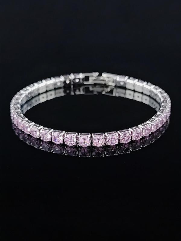 Luxury Rhinestone Decor Matching Bracelet for Women, 2024 New Trendy Fashion Accessories for Wedding Engagement Bridesmaid Costume Dress Prom Daily Wear 2