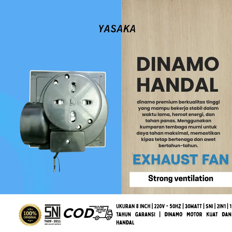 Bisa COD YASAKA Exhaust Fan 8 Inch/ 10 Inch / 12 Inch | 2in1 | exhaust ...