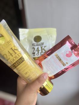 Product Review of SY Glow's Favorite Bundle A - 24K Gold Luminous Whitening & Brightening Soap & Lotion | Sunscreen Gel | Face & Body Soap | Body Lotion | Niacinamide |Resorcinol | Snail Extract | Vitamin E | Hyaluronic Acid | SPF 75 from 𝑴**🦋 0