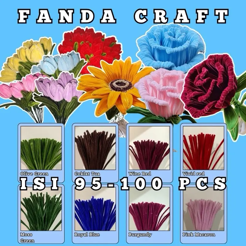 KAWAT BULU MERCY premium Tebal isi (95-100) kawat | Pipe Cleaner aksesoris | DIY kawat bulu