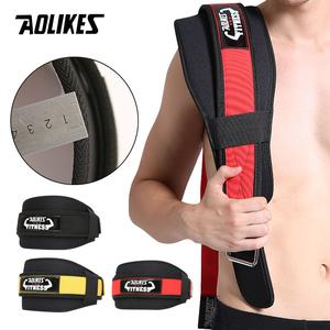 AOLIKES - เข็มขัดยกน้ำหนักสำหรับผู้ชายและผู้หญิง สายรัดพยุงเอวสำหรับฝึกหมอบ กีฬา พาวเวอร์ลิฟท์ ฟิตเนส ยิม อุปกรณ์ป้องกันเอวด้านหลัง