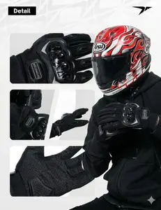 DAYMOTON Sarung Tangan Motor Full Finger Series Kensei Pria Wanita - Touch Screen & Protector Safety