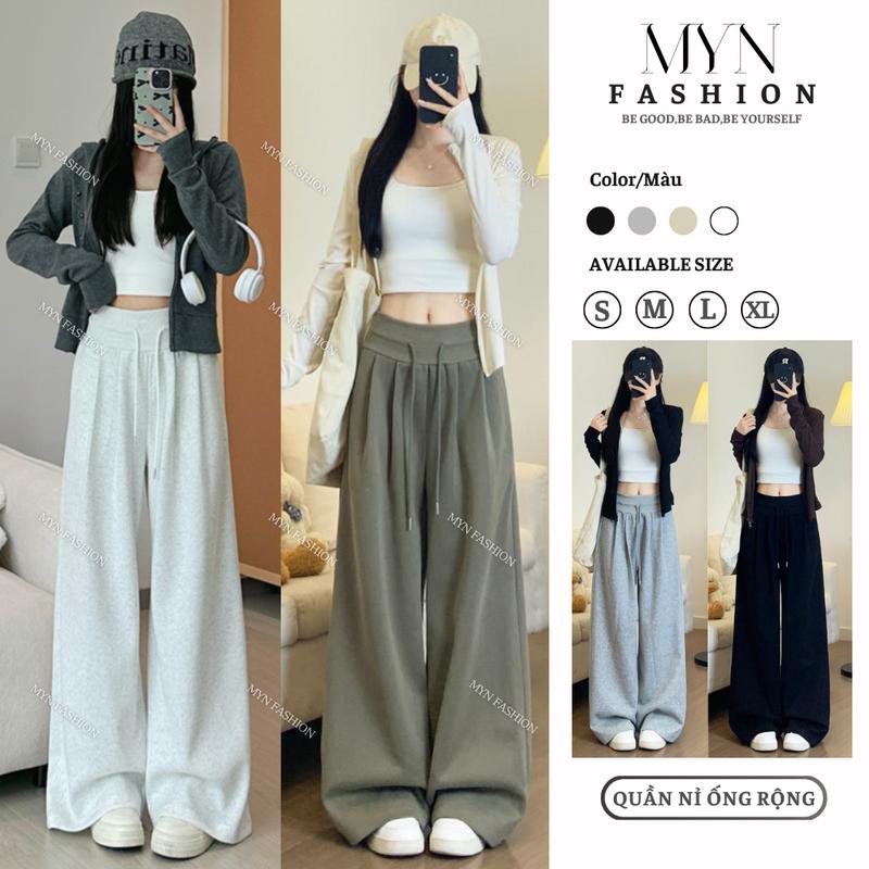   DEAL MỞ BÁN  Quần ống rộng Cạp To tôn dáng hot 2025 Chất Mềm Mịn Đẹp không xù  MY002  