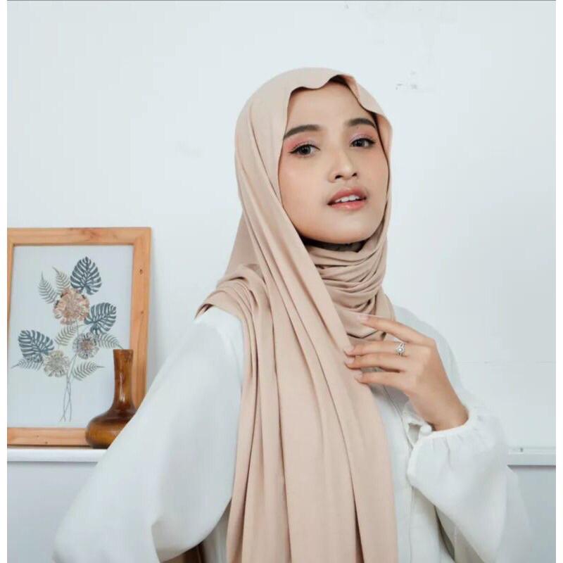 PASHMINA RAYON/ PASHMINA BAHAN KAOS / PASHMINA MLEYOT PREMIUM JAHIT TEPIi 4