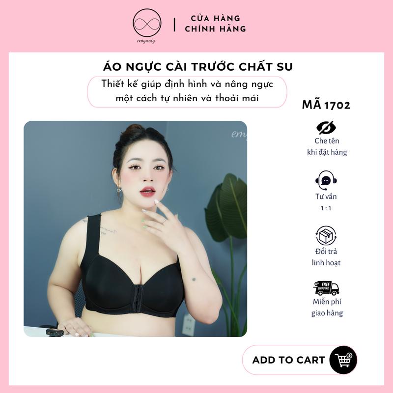   MÃ 1702   Áo lót bigsize cài trước  mút mỏng không gọng nâng ngực su lạnh mềm mịn cho mẹ bầu mẹ bỉm 