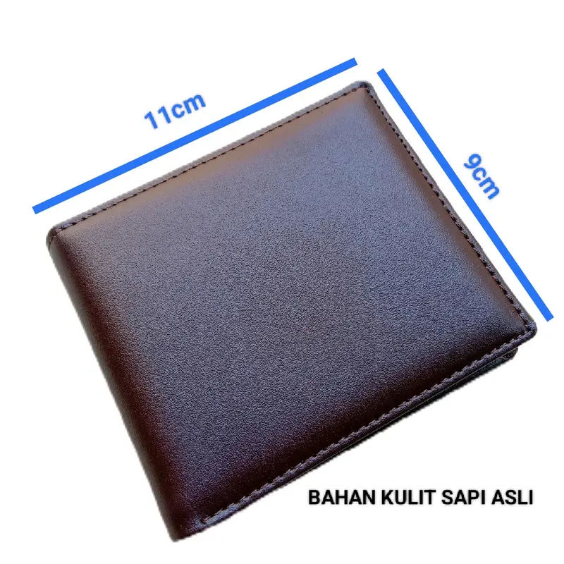 Dompet Pria Kulit Sapi Kickers Simpel Elegan 6+2 Slot Kartu Resleting - Barang Baru Uang Koin Masuk 3
