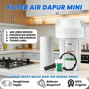 Filter Air Toren / Saringan Kran Air / Berpasir / Paket Filter Air  1 Tahap Filter 5 Inch + Filter PPF 5 Micron