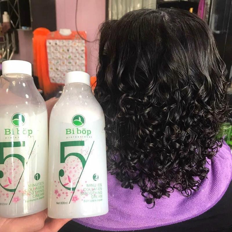 MP AK Bibop Collagen Organic 800ml - Thuốc Uốn Tóc Lạnh 3D Đa Năng Dạng Gel & Kem Không Cần Máy Cho Salon & Gia Đình - Nữ