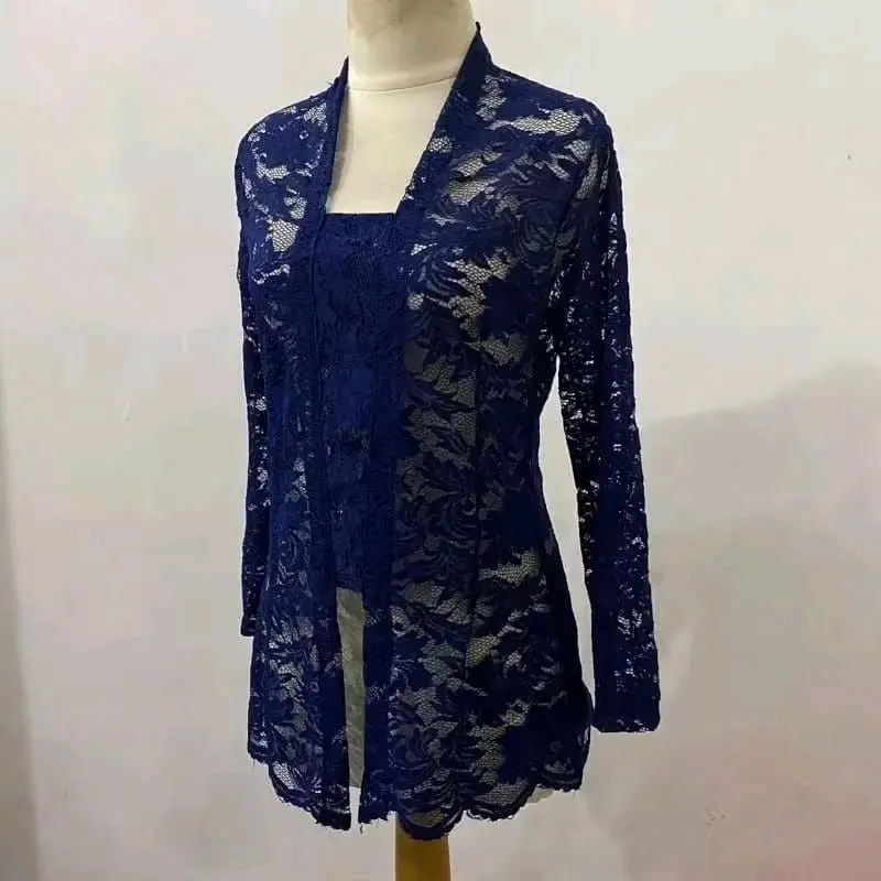 kebaya brokat modern // kebaya kutu baru termurah hitam burgundy 3