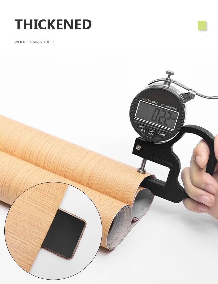 Product Introduction of Cabinet Sticker Waterproof Moisture-proof Self Adhesive Wood Grain Table Mat Self Adhesive Anti-fouling Dust-proof Door Wallpaper 2