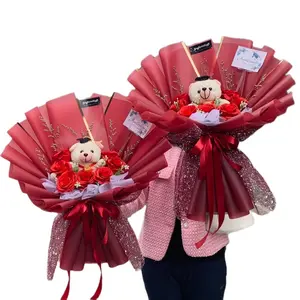 Buket Boneka Wisuda mix mawar/Buketwisuda/BuketWisudamurah/Buketbonekawisuda/Buketsempro/Buketcantik