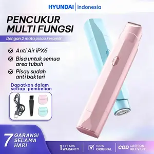 HYUNDAI Alat Cukur 2fungsi dalam 1genggaman  Pencukur Area Sensitif Serbaguna Cukur Cepat Rapi /  Tanpa Iritasi Garansi Pabrik Multifungsi untuk Ketiak dan Area sensitif tahan air