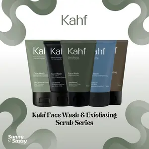 KAHF Face Wash / Sabun Wajah Pria 100ml / Skin Energizing And Brightening Triple Action Oil Comedo Defense Acne Gentle Exfoliating Scrub / Skincare Facial Care Serum Cream Sunscreen Mask / Hair Body Eau De Toilette  Cowok Paket Set Muka Kering