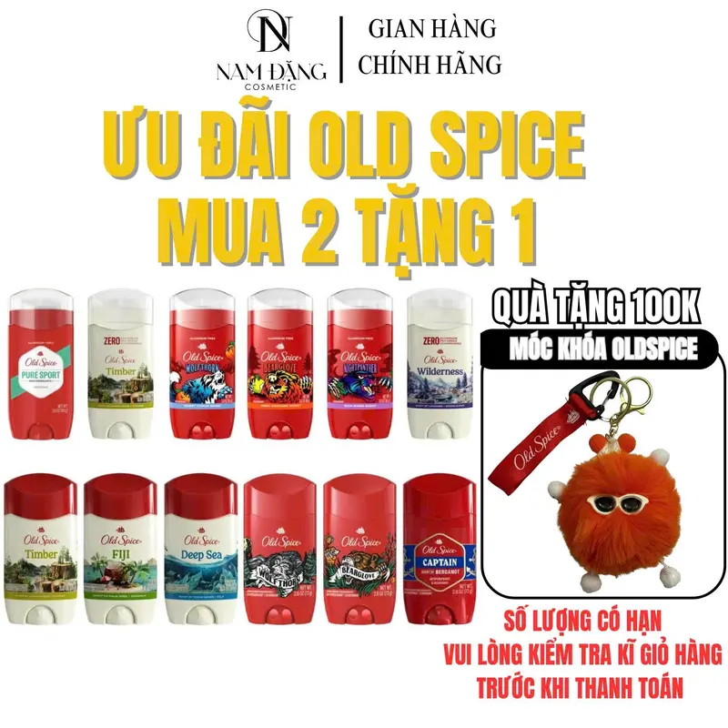 Lăn Khử Mùi Old Spice 85g-73g nhiều mùi hương 0