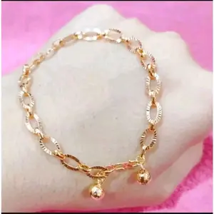 gelang tangan dewasa pecah kopi titanium antikarat tidak luntur