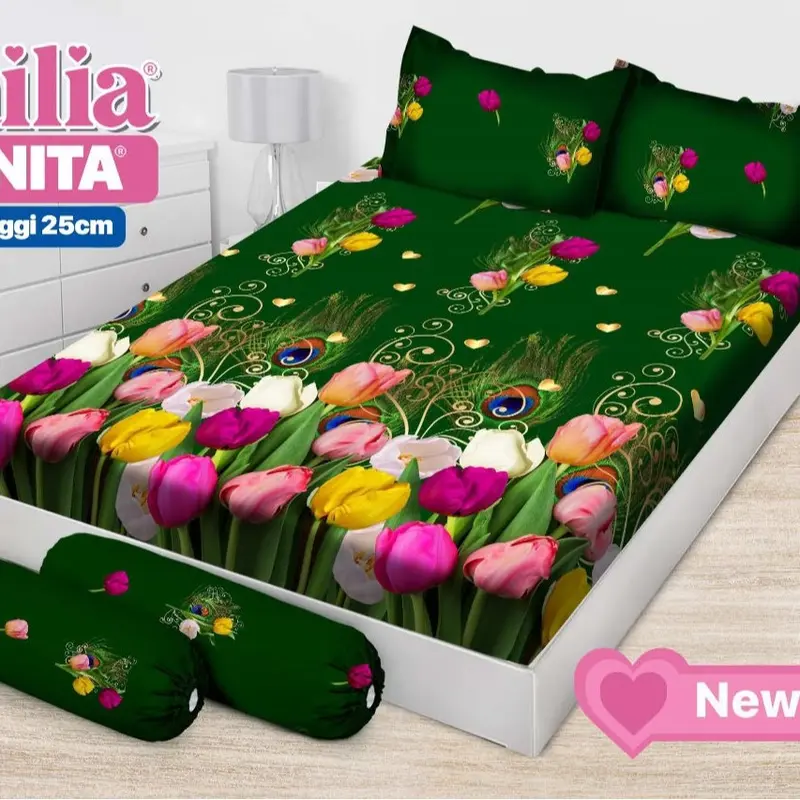 Sprei Bonita Emilia 180X200 Bantal 4 King Size No. 1 mix motif modern 5