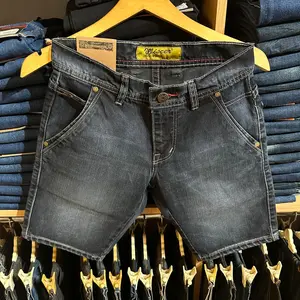 MC WISCER Celana Pendek Pria Jeans Model Skinny Risleting Anti Karat Bahan Denim Warna Denim Sedang Gaya Santai Musim Panas Polos Kualitas Terbaru