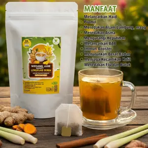 Racik Jaya Minuman Seduh Jahe Kunyit Serai Lengkuas Kemasan Tea Bag