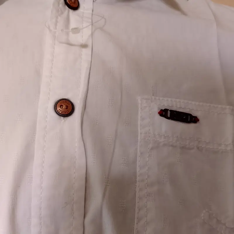 Kemeja Putih Polos Emba Pria Dewasa Casual/Formal 3
