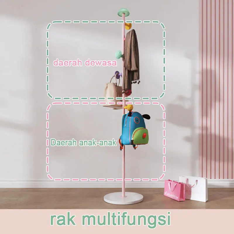 Rak Pakaian Jenis Lantai Kamar Tidur Menggantung Rak Mantel Rak Mantel Kamar Tidur Rak Pakaian Vertikal 6