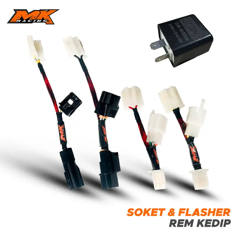MK Racing Soket Flasher Stoplamp Lampu Rem Kedip cepat/lambat Honda Yamaha Mio Sporty/Smile / Vario 125/150 / NMAX Old / Vixion 0