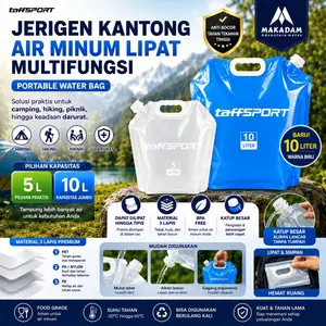 Jerigen Air Lipat Water Tank Camping Hiking Portable Water 5 10 liter
