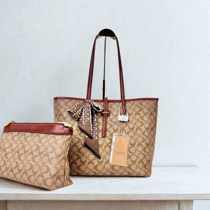 [ LIVE - 1088 ] Túi Tote Nữ Da Canvas Kích Thước Lớn Form Đứng - Hàng Quảng Châu Cao Cấp - Kèm Ví To Cầm Tay