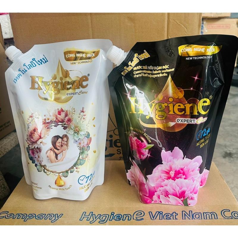 Nước xả vải Hygiene đậm đặc lưu hương lâu hơn Việt Nam sản xuất công nghệ THÁI LAN Túi 1100ml Làm Sạch