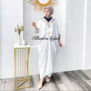 kaftan wanita baju lebaran wanita 2024 kekinian terbaru jumbo gamis dress kondangan remaja dewasa crinkle