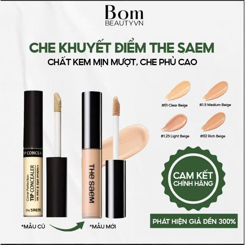  Che Khuyết Điểm The Saem Cover Perfection 6.5g - Hàng Chính Hãng Tem Phụ Đầy Đủ  Mẫu Mới Nhất 2025  