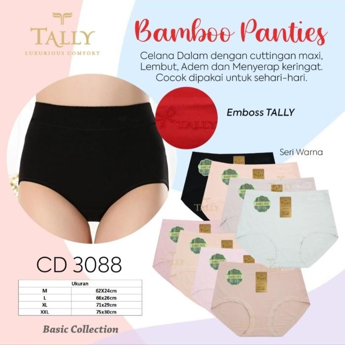 TALLY CD CELANA DALAM 3088 | KATUN BAMBOO | HIGH WAIST / MAXI 3PCS 2