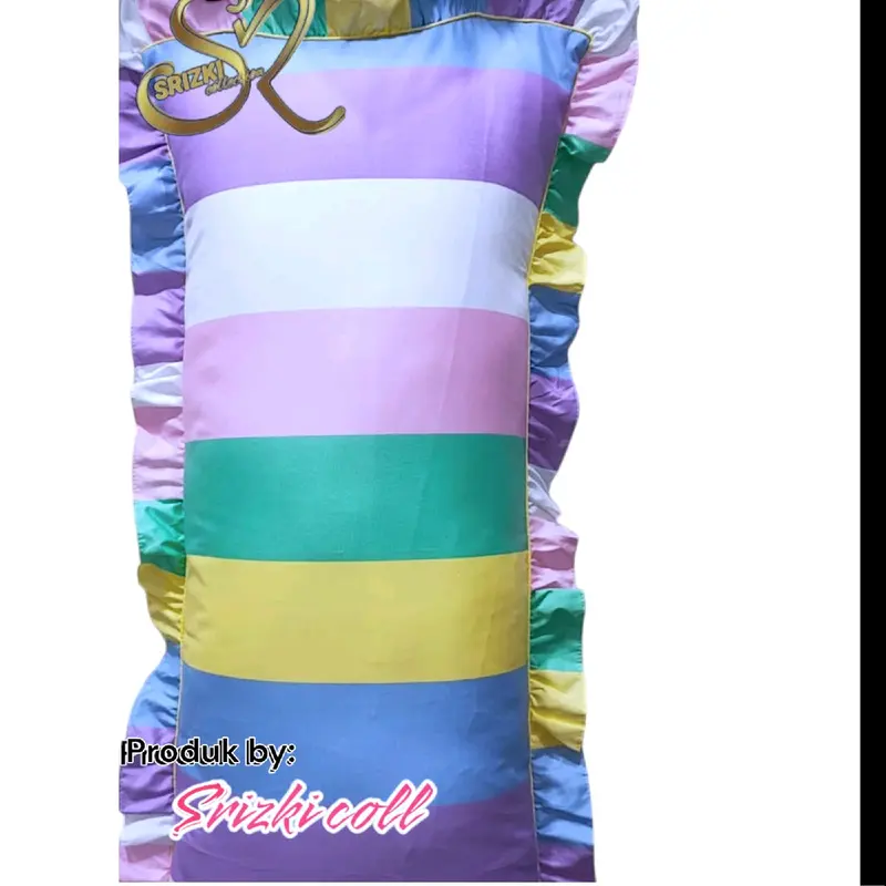 bantal cinta jumbo + sarung  Katun Rumbai uk 50 x 100 cm  empuk nyaman dan tebal FULL SILIKON HCS standar HOTEL Bed 3