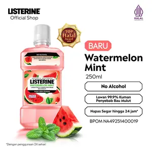 LISTERINE Watermelon Mint Antiseptic Mouthwash / Obat Kumur Antiseptik Lawan Bau Mulut - 250 ml