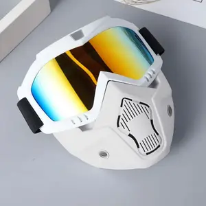 Kacamata Helm Motor Goggles Mouthpiece UV400 Windproof - DH-161