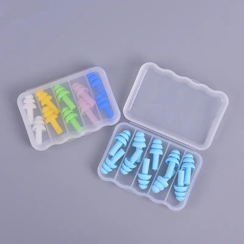 5 Pa tai silicone irs cắm tai ngủ bơi giảm tiếng ồn cúp tai